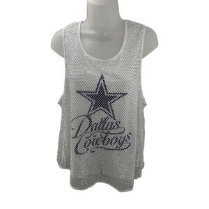 NFL Dallas Cowboys Womens Rhinestone Tank Top Shirt XLarge NEW